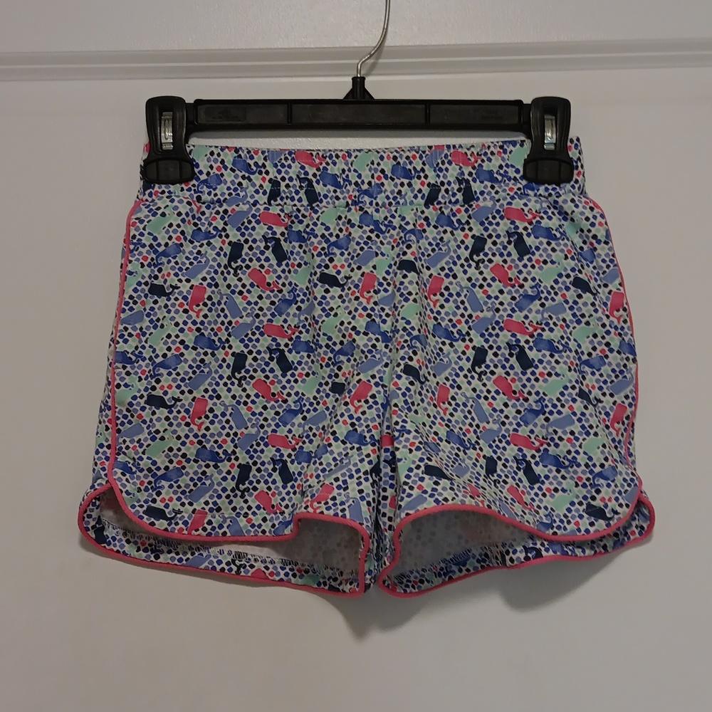 Vineyard Vines Girls Whale cotton blend shorts medium
